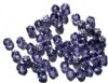 50 6mm Triangle Faceted Alexandrite, Silver Tipped with Coated Ends